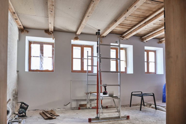 Die Decke in der Küche mit Holzfaserausbauplatten abhängen - F5LAUFEN